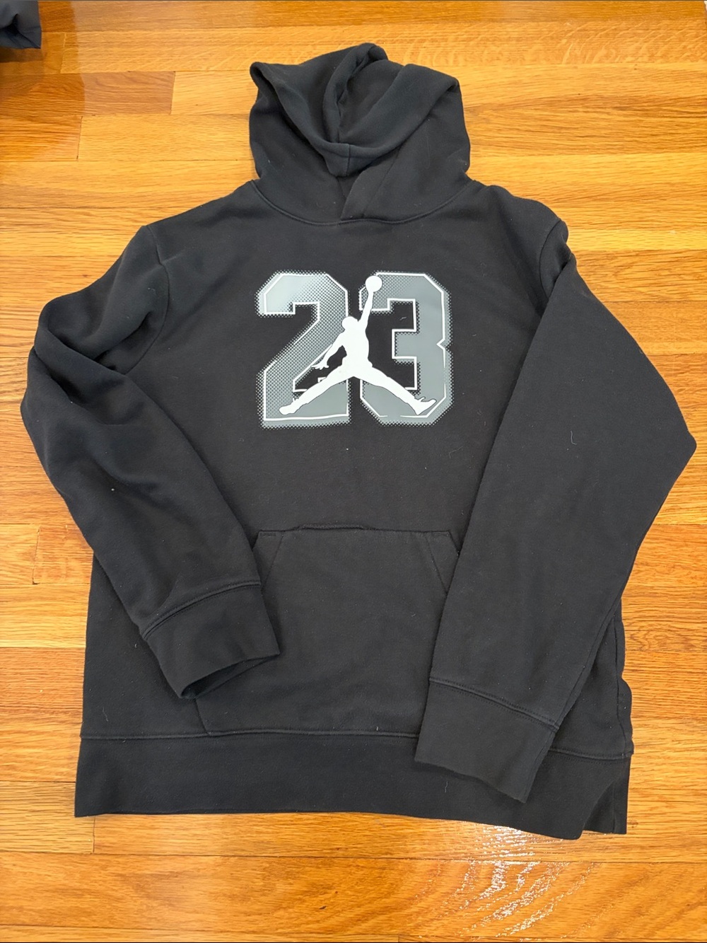 Jordan Black Hooded Sweatshirt with White '23' Logo